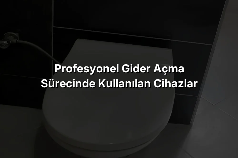 
Profesyonel Gider Açma Sürecinde Kullanılan Cihazlar
