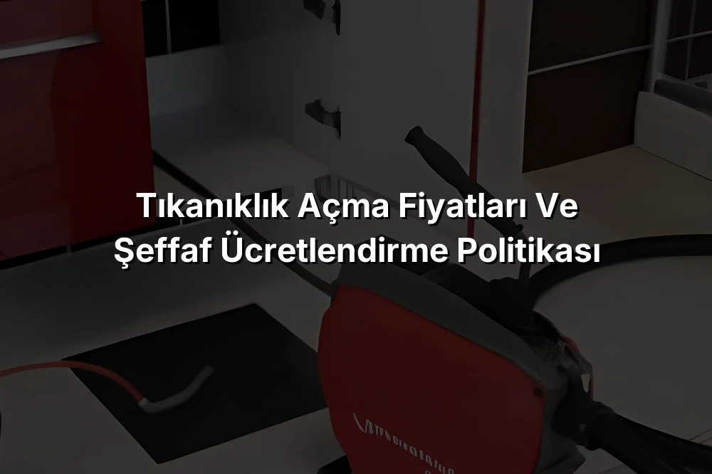 Tıkanıklık Açma Fiyatları ve Şeffaf Ücretlendirme Politikası